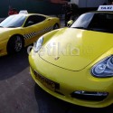 Ferrari and Porsche taxi service in Indonesia.
