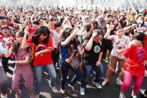 Gangnam Style Flash-mob in Jakarta