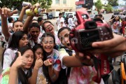 High School Students Celebrate Post National Exam