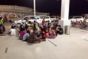 Resident Having Picnic Outside Kuala Namu Airport
